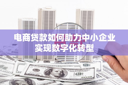 左营电商贷款如何助力中小企业实现数字化转型