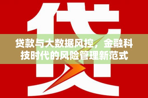 左营贷款与大数据风控，金融科技时代的风险管理新范式
