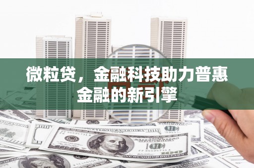 左营微粒贷，金融科技助力普惠金融的新引擎