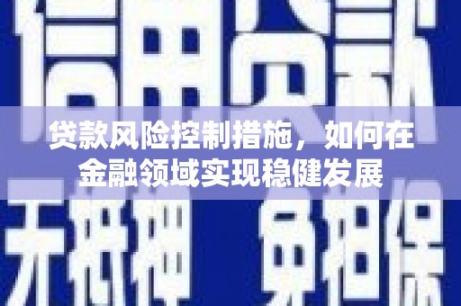 左营贷款风险控制措施，如何在金融领域实现稳健发展