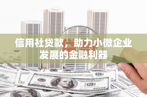 左营信用社贷款，助力小微企业发展的金融利器