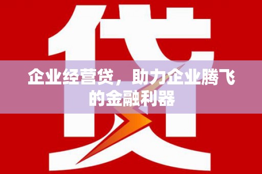 左营企业经营贷，助力企业腾飞的金融利器