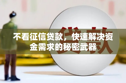 左营不看征信贷款，快速解决资金需求的秘密武器