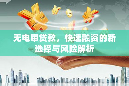 左营无电审贷款，快速融资的新选择与风险解析