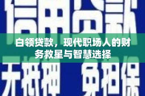 左营白领贷款，现代职场人的财务救星与智慧选择