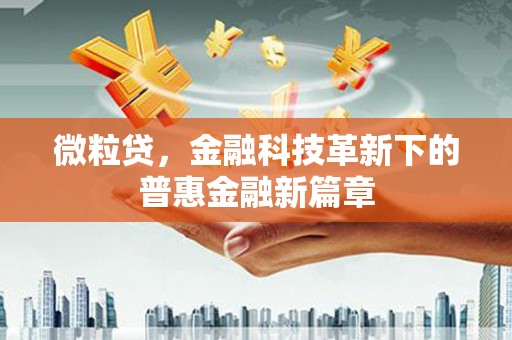 左营微粒贷，金融科技革新下的普惠金融新篇章