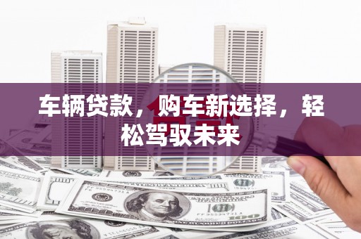 左营车辆贷款，购车新选择，轻松驾驭未来