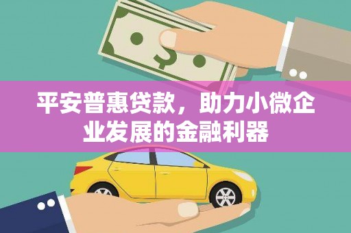 左营平安普惠贷款，助力小微企业发展的金融利器