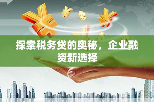 左营探索税务贷的奥秘，企业融资新选择