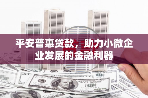 左营平安普惠贷款，助力小微企业发展的金融利器