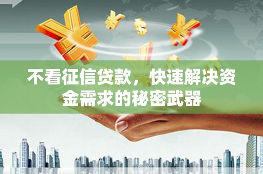 左营不看征信贷款，快速解决资金需求的秘密武器