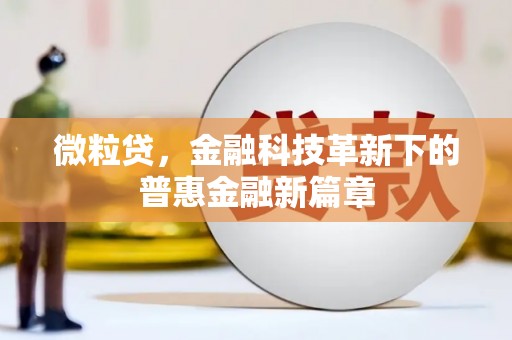 左营微粒贷，金融科技革新下的普惠金融新篇章