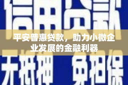 左营平安普惠贷款，助力小微企业发展的金融利器